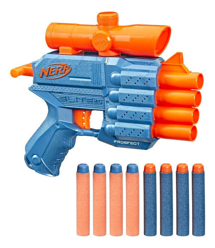 Nerf Elite 2.0 Prospect Qs-4 8 Dardos Pack 6 Piezas Hasbro Azul