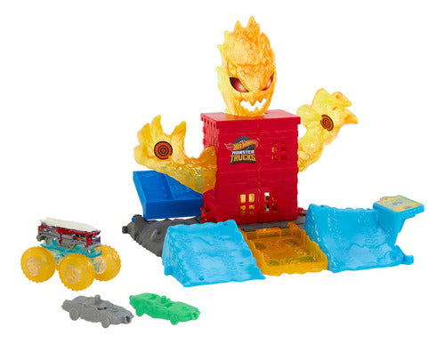 Hot Wheels Monster Trucks Pista Torch Tower Takedown Mattel Color Multicolor