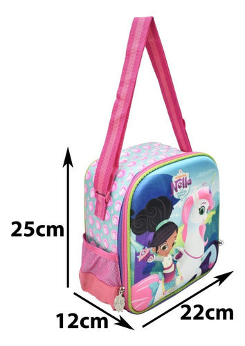 Lonchera Princesa Nella 3d Termica Original Ruz Violeta