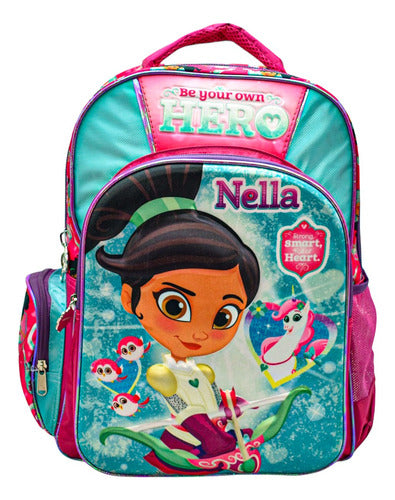 Mochila Princesa Nella 3d Primaria 148089 Original Ruz Con Detalle Rosa/aqua 3d