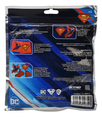 Goku Y Superman Foami Moldeable Pack 12 Pzas Bestway Rojo Y Naranja