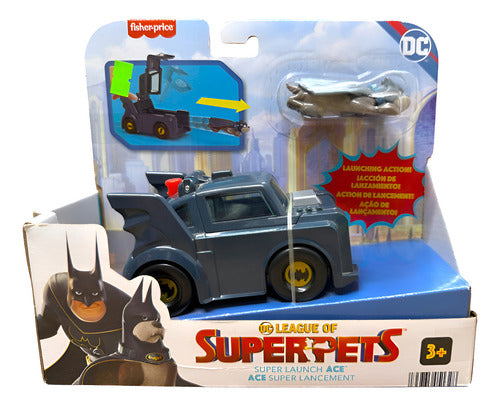 Dc League Of Super Pets Super Lanzador Ace Fisher Price Cf Negro
