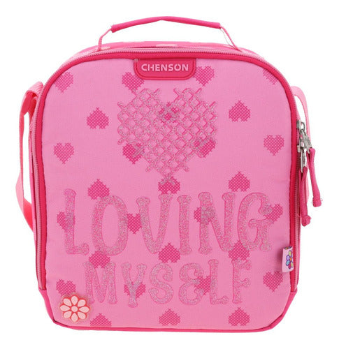 Mochila Ruedas Morral Lonchera Lapicera Happy Girl Primaria Rosa Estampado, Relieve