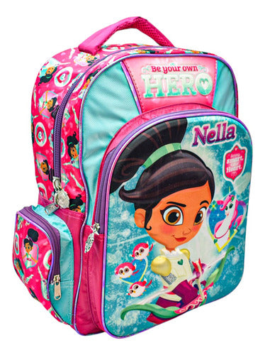 Mochila Princesa Nella 3d Primaria 148089 Original Ruz Con Detalle Rosa/aqua 3d