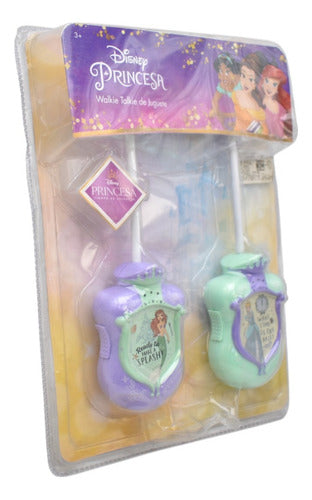 Walkie Talkie Disney Ariel Cenicienta 70m Alcance Toymark Cf Violeta / Celeste