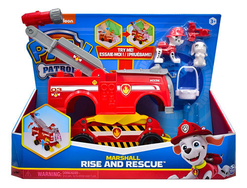 Paw Patrol Marshall Levántate Y Rescata Spin Master Rojo