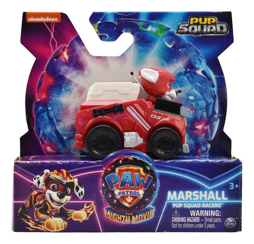 Paw Patrol Mighty Pup Squad Racers Pack 3 Pz #2 Spin Master Chase Marshall Rubble Multicolor