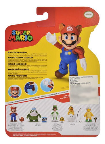 Super Mario Pack Luigi Felino Y Mario Mapache Jakks Pacific