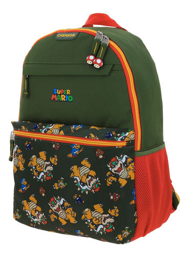 Mochila Y Lonchera Super Mario Bros Primaria Mb66499 Chenson Verde Estampado