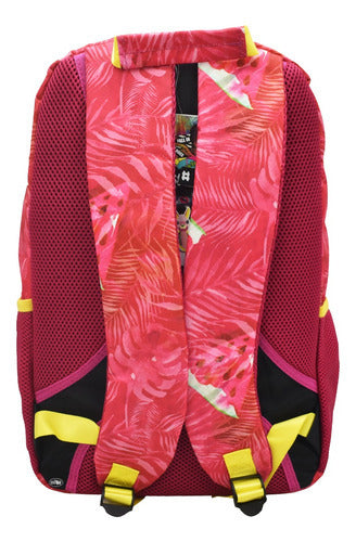 Mochila Escolar Rosa Estampado Dash 21L Con Compartimento Para Laptop