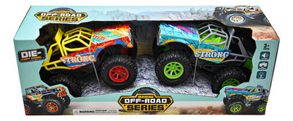 Maniac Off Road Series Set 2 Vehiculos 15cm Hj900g Strong Rojo/azul