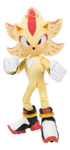 Figuras Sonic 3 Super Sonic + Super Shadow Con Luz