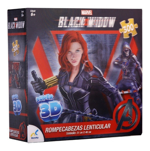 Rompecabezas Novelty Black Widow 3d Lenticular 300 Piezas
