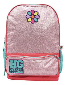 Happy Girl College Hg Primary Backpack by Chenson with Pink Glitter Detail