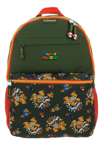 Mochila Y Lonchera Super Mario Bros Primaria Mb66499 Chenson Verde Estampado