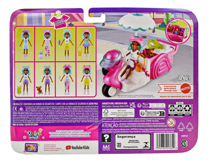 Polly Pocket Fiesta Disco Y Carrito Snacks Flamingo Mattel Multicolor