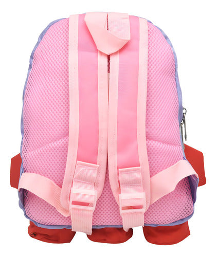 Mochila Maternal Lluvia Cohete Espacial 3D Lila Rosa 5L Bebés