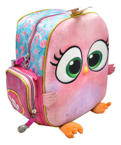 Lonchera Térmica Angry Birds Stella Terciopelo 3d Yadatex Cd Rosa Terciopelo/3d