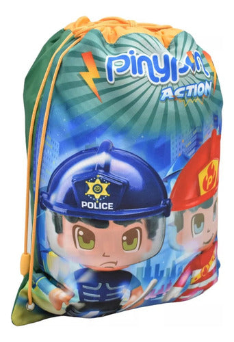 Mochila Pinypon Action Kit 3pz #2 Primaria 15988 Famosa Verde Etampado