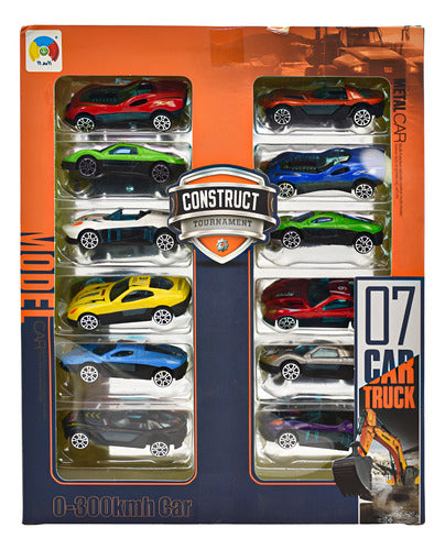 Construct Tournament Set 24 Vehiculos De Juguete G5488 Construct Multicolor