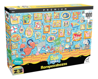 Rompecabezas Bob Esponja Premium 1000 Piezas Coleccionable | Puzzle Oficial Nickelodeon Alta Calidad