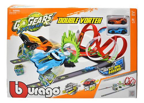 Go Gears Extreme Pista Double Vortex Bburago Da Rojo