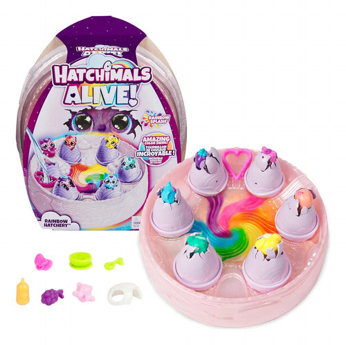 Hatchimals Alive Rainbow Splash Set 6 Huevos Spin Master