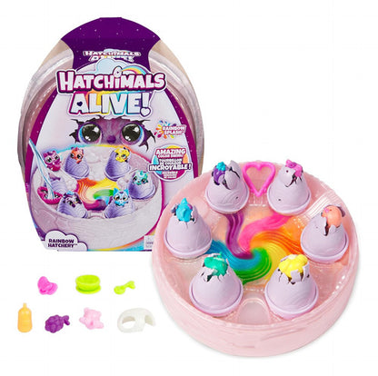 Hatchimals Alive Rainbow Splash Set 6 Huevos Spin Master