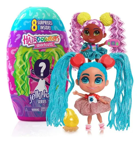Muñeca Hairdorables Shortcuts 16cm Articulada Con 8 Sorpresas Incluidas