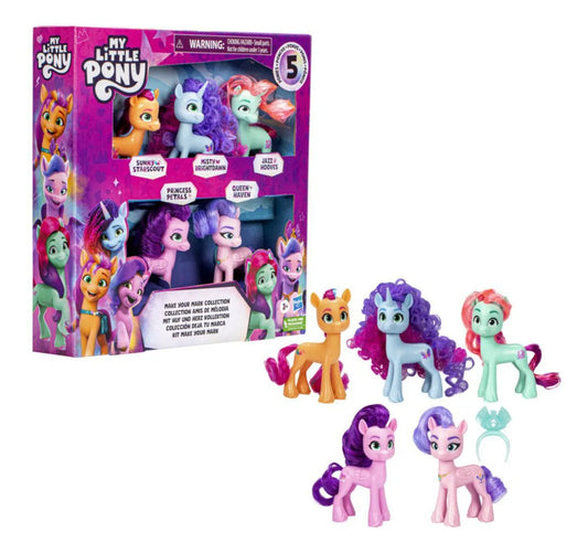 Colección Deja Tu Marca My Little Pony, 5 ponis, + 3 años