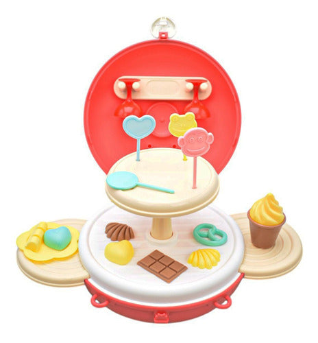 Juego De Postres Con Estuche De Dona 2 En 1 Dessert 8152 Rosa Chicle