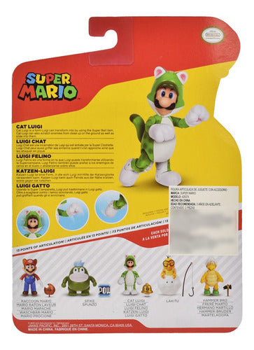 Super Mario Pack Luigi Felino Y Mario Mapache Jakks Pacific