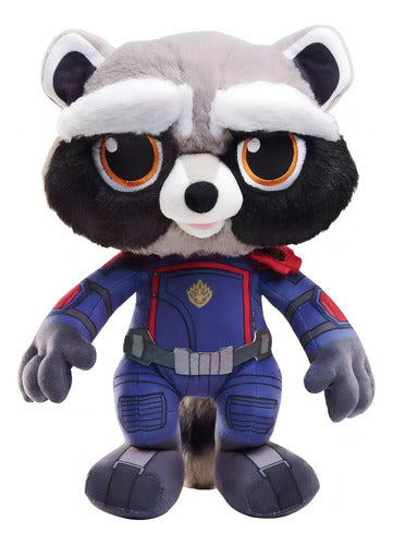 Peluche Electrónico De Rocket Guardianes De La Galaxia Color Azul