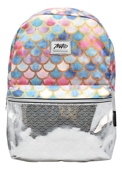 Mochila Escolar Niña Negro Miko Club con Compartimento para Laptop 17L