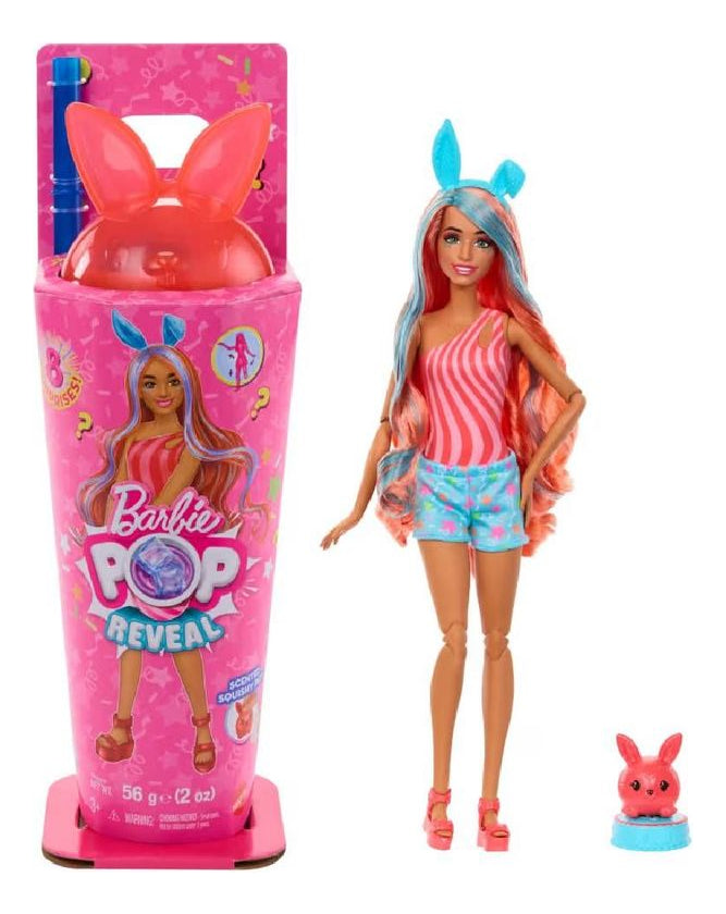 Barbie Pop Reveal Conejo Color Change 8 Sorpresas Mattel