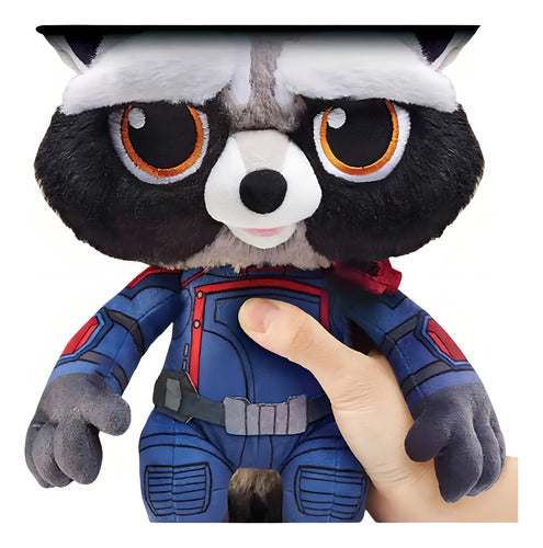 Peluche Electrónico De Rocket Guardianes De La Galaxia Color Azul