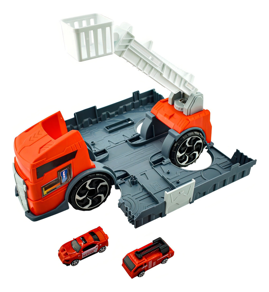 Trailer Super Almacenamiento 35 Cm 2 En 1 Rojo Personaje Super Storage