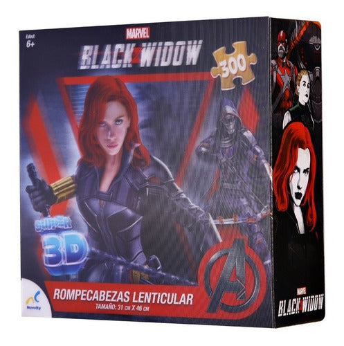 Rompecabezas Novelty Black Widow 3d Lenticular 300 Piezas