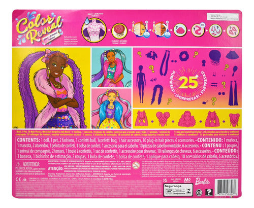 Barbie Color Reveal Brillantina 25 Sorpresas Violeta Mattel