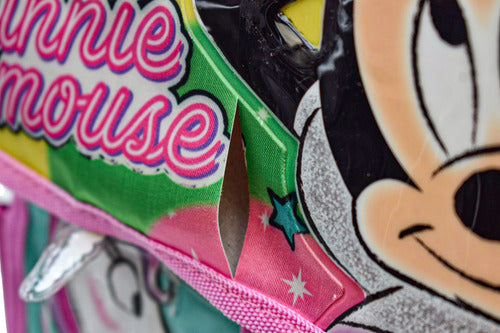 Mochila Minnie Mouse Unicornio Dreams Primaria Original Ruz Con Detalle Rosa/Celeste Relieve