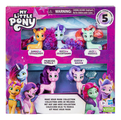 Colección Deja Tu Marca My Little Pony, 5 ponis, + 3 años