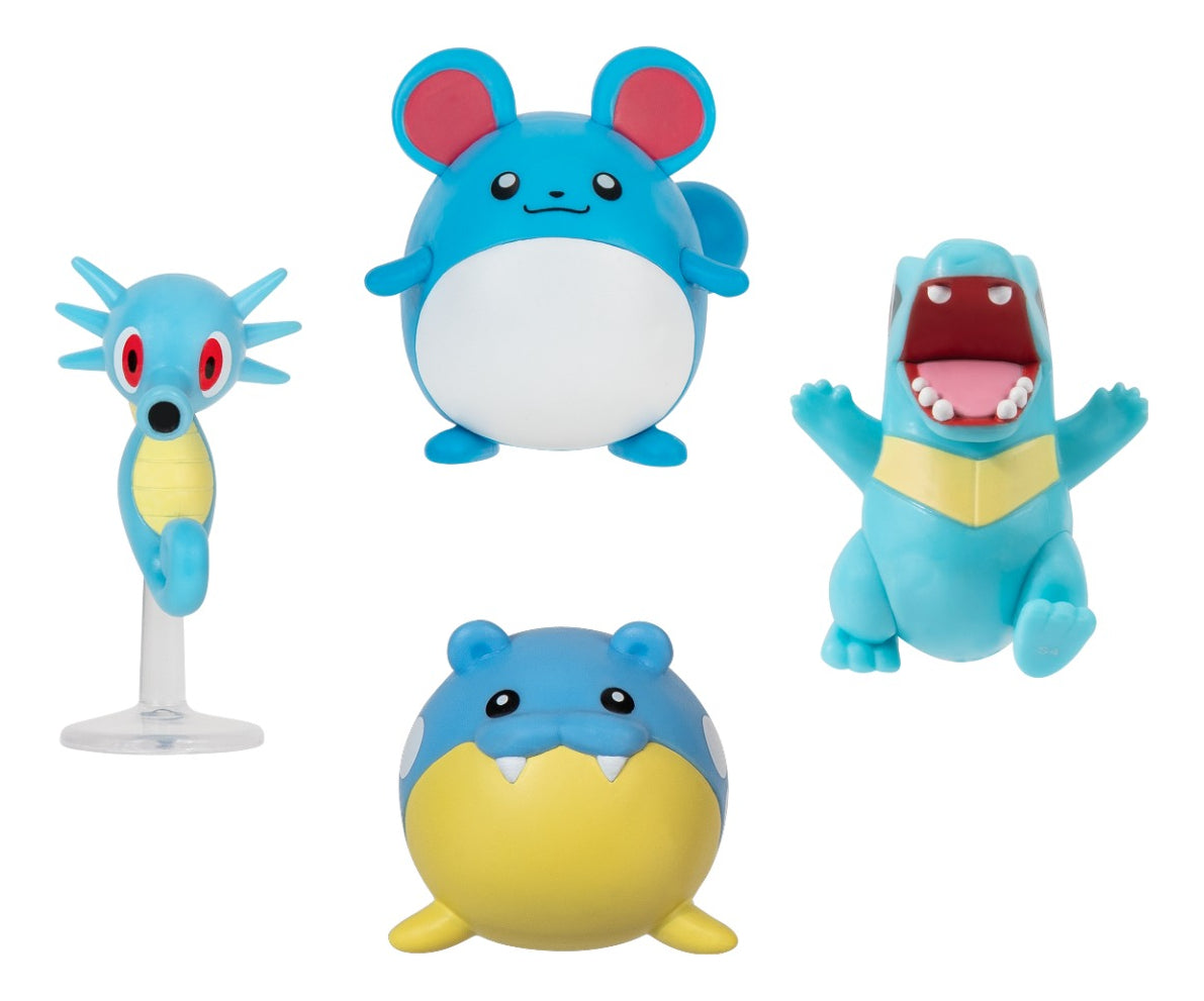 Pack 4 Figuras Battle Wave1 Pokemon