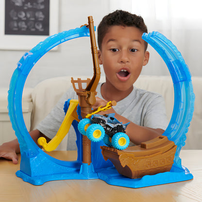 Monster Jam 6070018 Set Megalodon Loop of Doom con camión 1:64