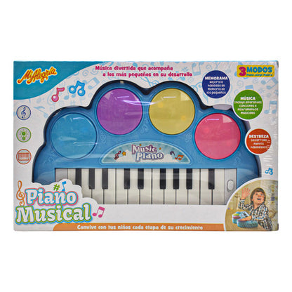 Piano Musical Infantil 3 Modos De Juego #2 Mi Alegria Azul