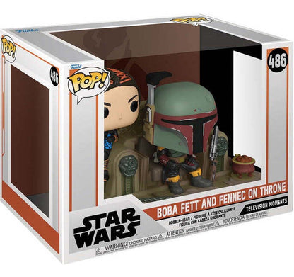 Star Wars Boba Fett And Fennec On Throne #486 Funko Pop