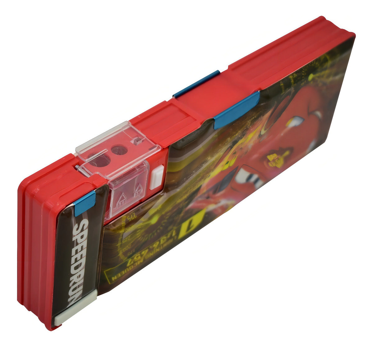 Lapicera Cars Speedrun Con Sacapuntas Estampado Roja Ruz Color Rojo