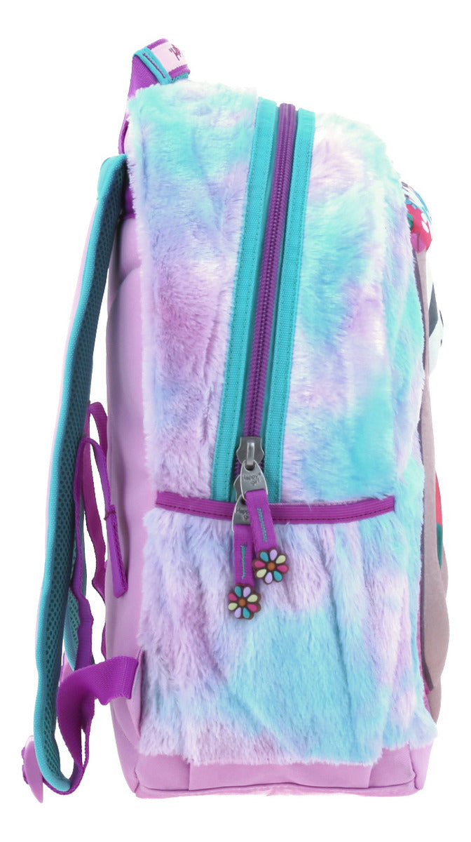 Mochila Grande Chenson Perezoso Peluche Happy Girl Loty Color Lila