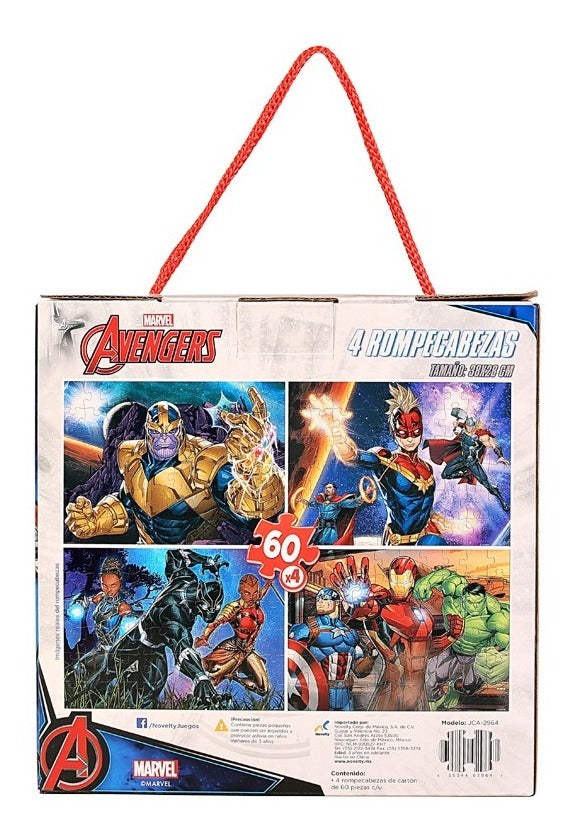 Rompecabezas 4 En 1 Avengers Novelty
