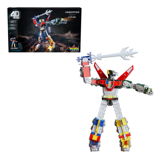 4D Build, kit de maqueta de rompecabezas en 3D de Voltron con luces LED, serie Innovation, 360 piezas, decoración de escritorio, rompecabezas en 3D para adultos y niños a partir de 12 años