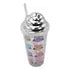 Vaso Plastico Metalizado Con Popote Pack 4pz #2 Sm22hat294